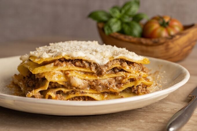 Classic Lasagna al Forno alla Bolognese – Authentic Italian Baked Pasta Layered lasagna al forno alla bolognese with ragù, béchamel, and parmesan cheese